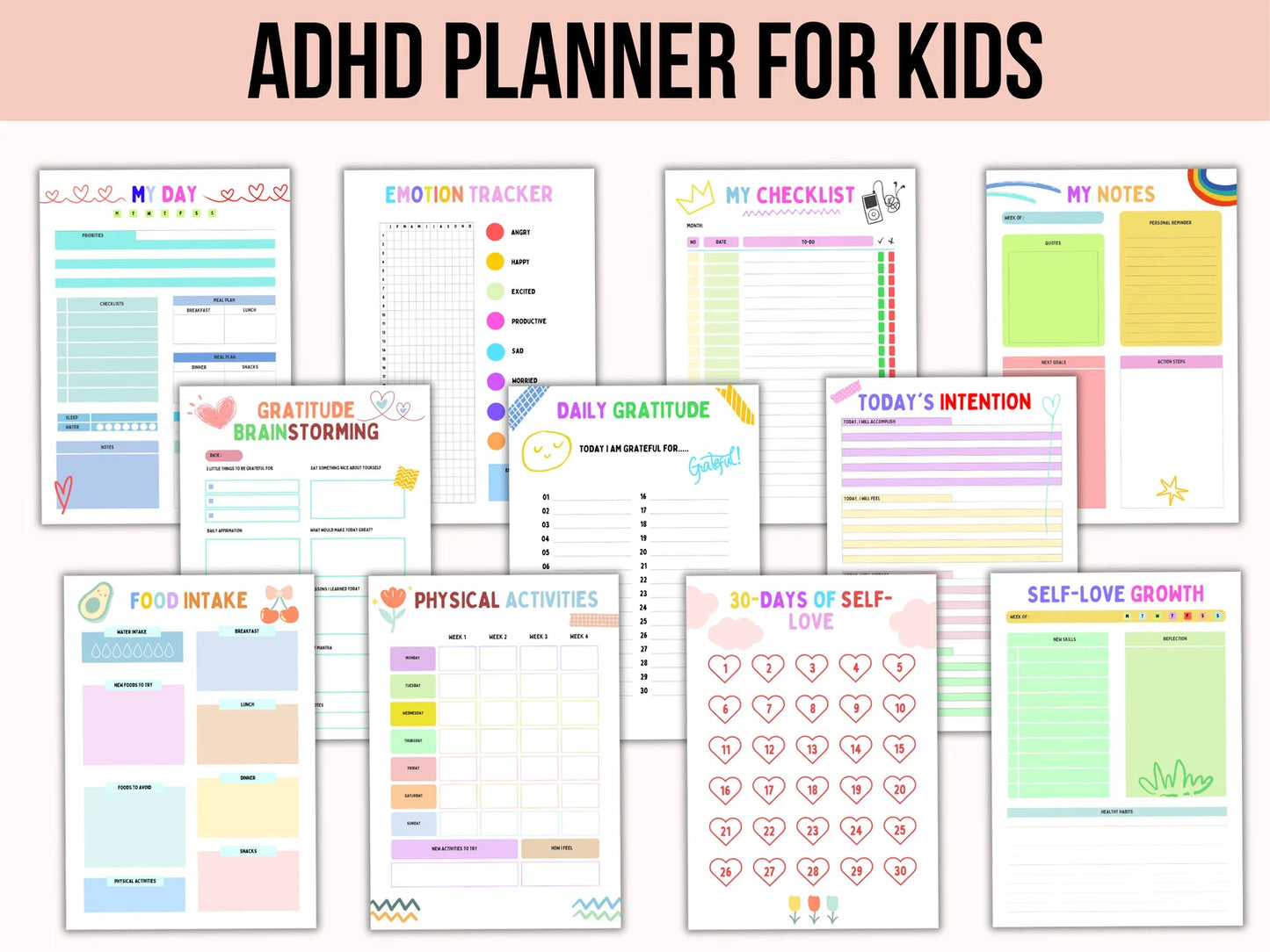 ADHD Planner for Kids - Digital